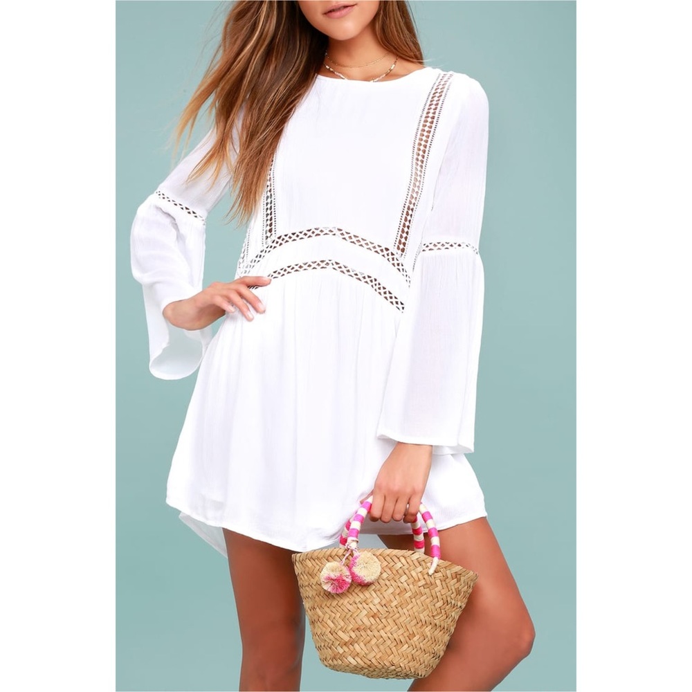 Kayu Mini St Tropez Pom Pom Straw Tote- Pink & White